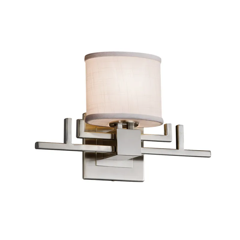 Textile LED 14 inch Polished Chrome ADA Wall Sconce Wall Light
