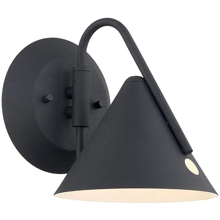 Zag Wall Sconce Wall Light in Textured Matte Black