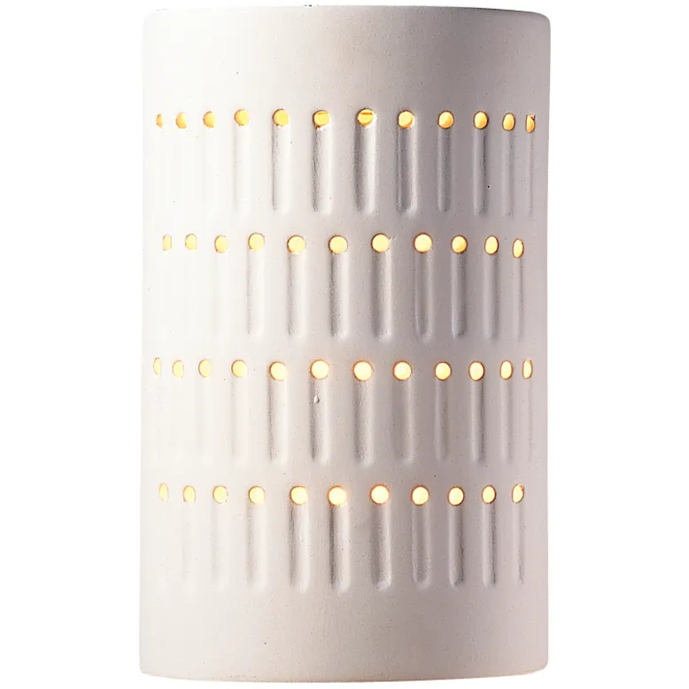 Ambiance Cactus Cylinder LED 5.75 inch Antique Gold Wall Sconce Wall Light, Small