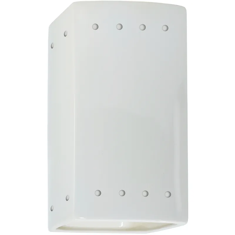 Ambiance LED 5.25 inch Gloss White Wall Sconce Wall Light in 1000 Lm LED, Gloss White/Gloss White