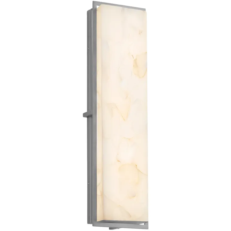 Alabaster Rocks Wall Sconce Wall Light in Brushed Nickel
