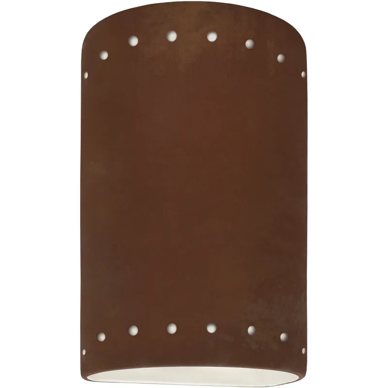 Ambiance Cylinder LED 5.75 inch Real Rust ADA Wall Sconce Wall Light, Small