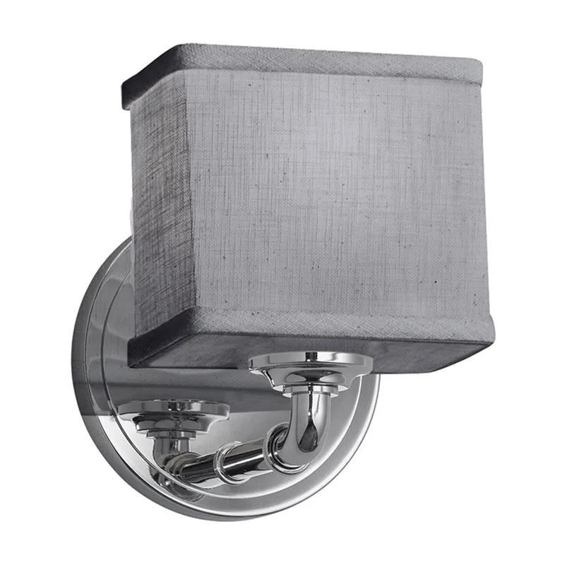 Textile LED 6 inch Polished Chrome ADA Wall Sconce Wall Light