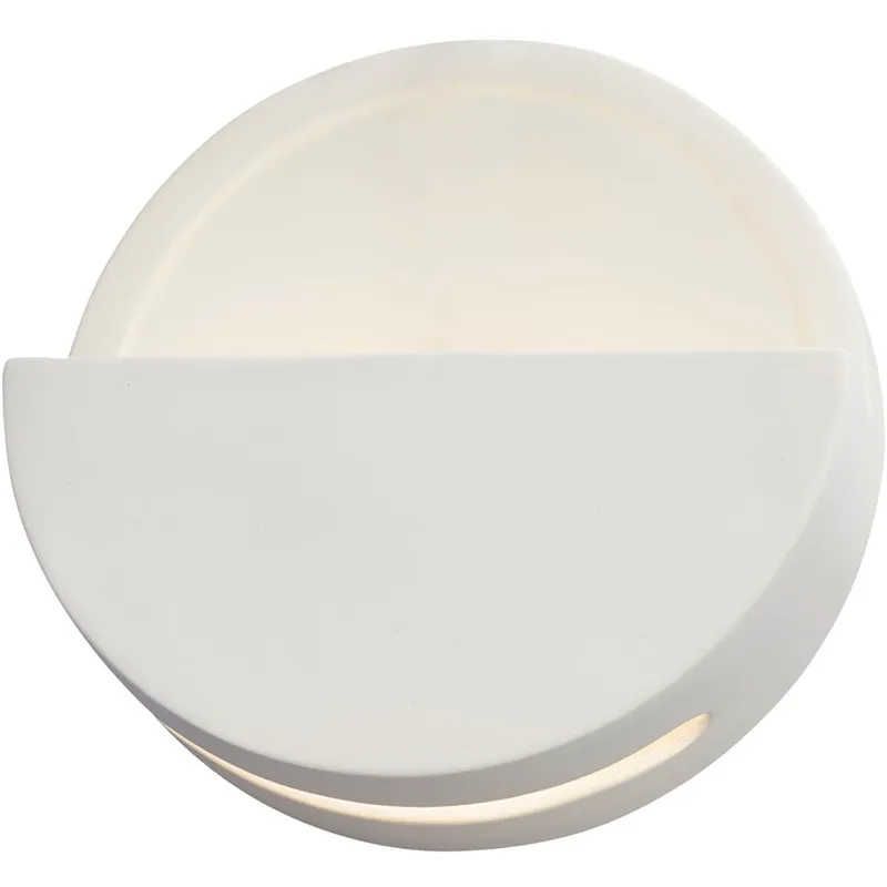 Ambiance LED 8 inch Vanilla (Gloss) ADA Wall Sconce Wall Light, Open Top Fixture, Dome