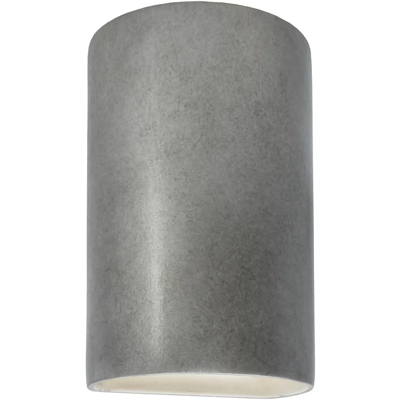 Ambiance Cylinder LED 7.75 inch Antique Silver ADA Wall Sconce Wall Light, Large