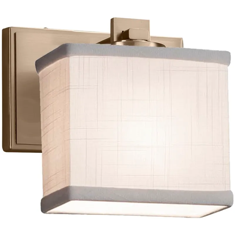 Textile LED 7 inch Brushed Brass ADA Wall Sconce Wall Light