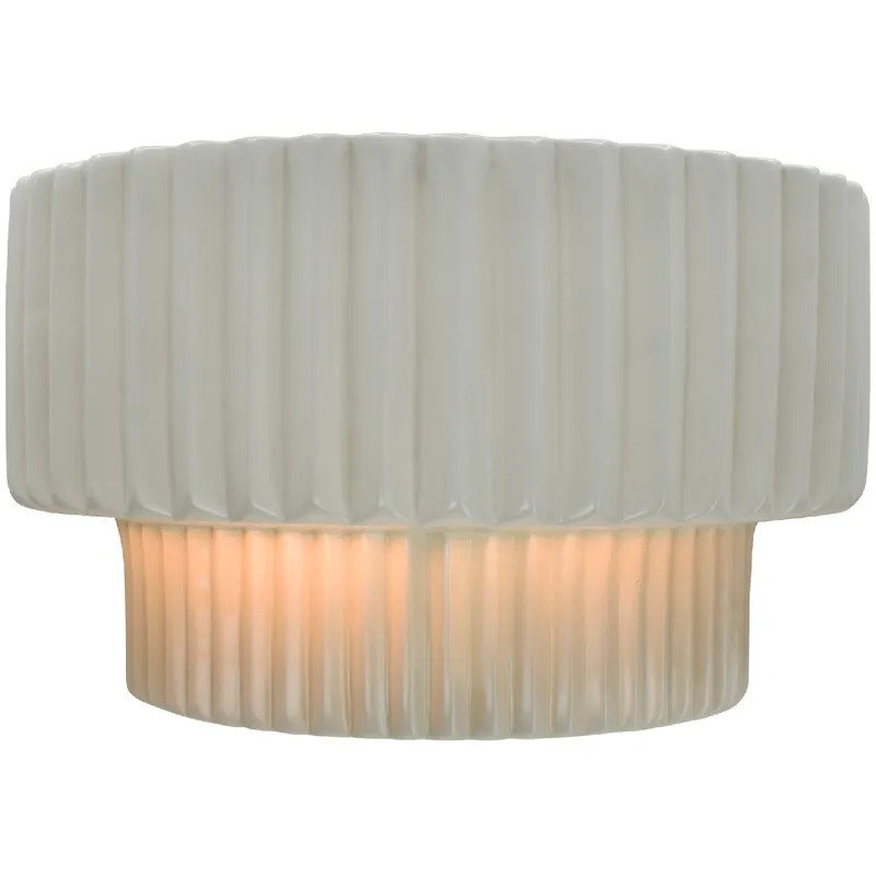 Ambiance LED 10 inch Matte White and Champagne Gold Wall Sconce Wall Light