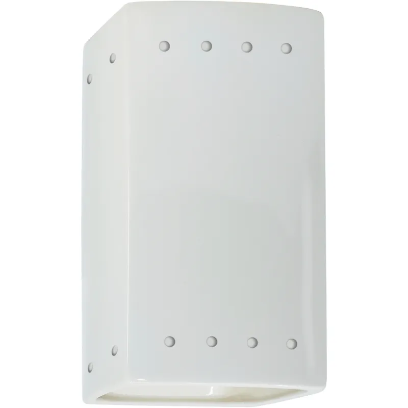 Ambiance LED 5.25 inch Gloss White Wall Sconce Wall Light