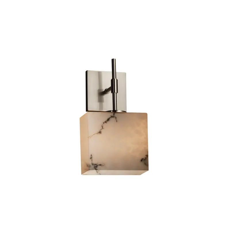 Lumenaria Wall Sconce Wall Light in 700 Lm LED, Brushed Nickel, Rectangle