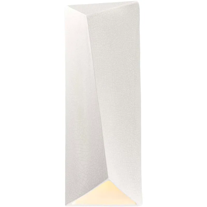 Ambiance Collection LED 9 inch White Crackle Wall Sconce Wall Light