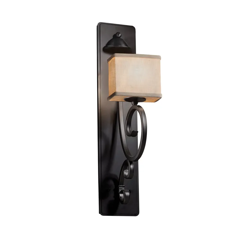 Textile LED 6 inch Dark Bronze Wall Sconce Wall Light