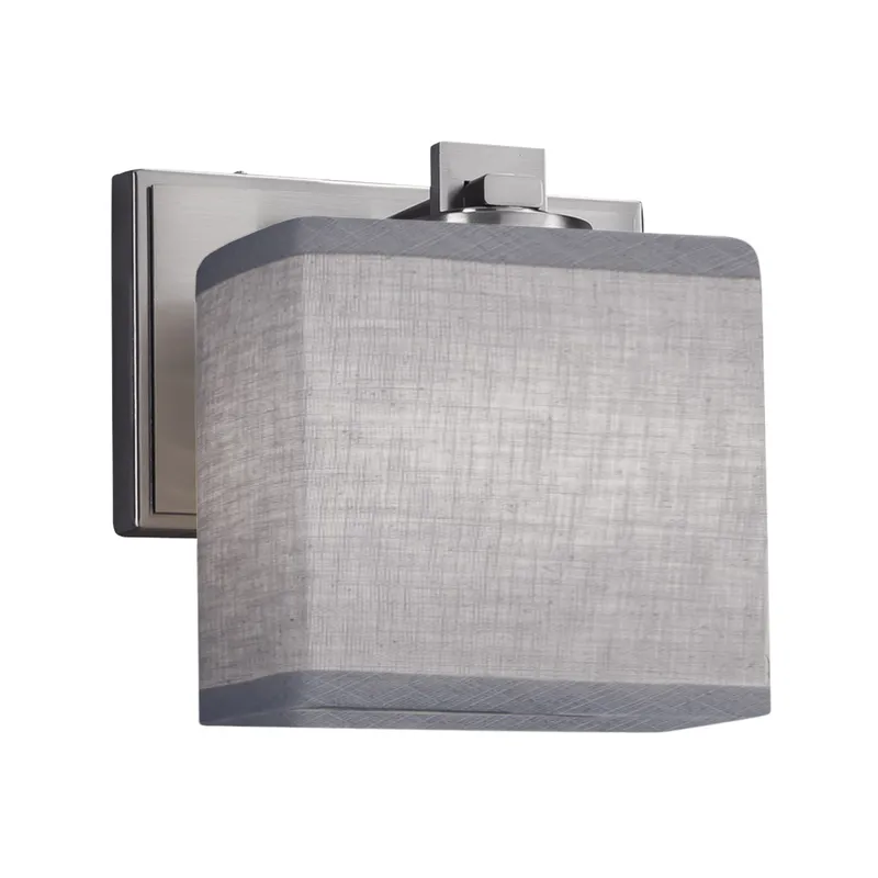 Textile LED 7 inch Brushed Nickel ADA Wall Sconce Wall Light