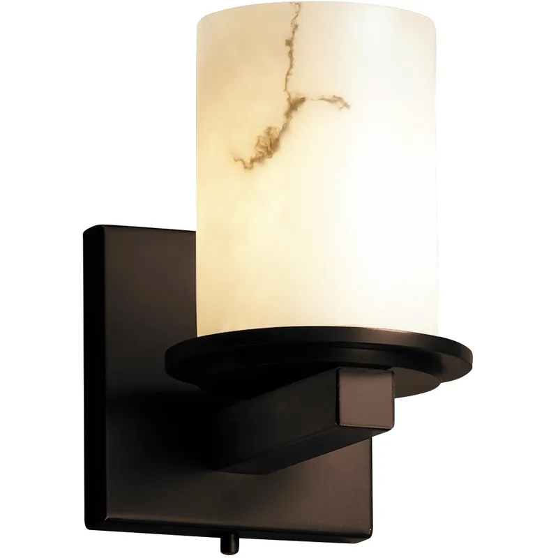LumenAria LED 5 inch Dark Bronze Wall Sconce Wall Light in 700 Lm LED, Cylinder with Flat Rim, Dakota