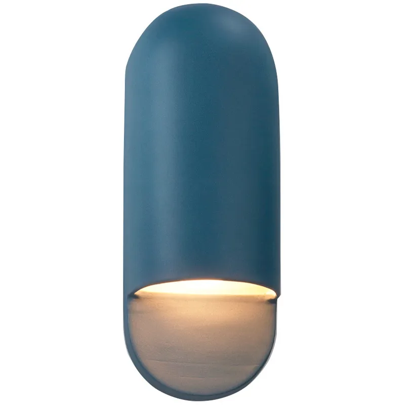 Ambiance Collection - Capsule Wall Sconce Wall Light in Replaceable Bulb, Midnight Sky, 4D x 14H, Form+Finish+Function