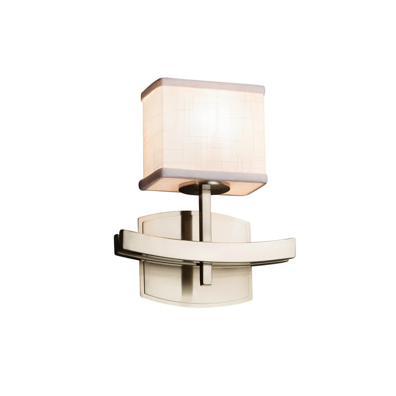 Textile 1 Light 9 inch Dark Bronze ADA Wall Sconce Wall Light in Cream, Oval, Incandescent