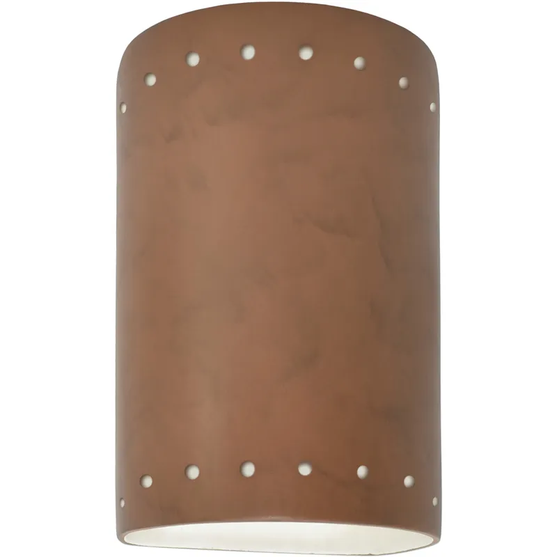 Ambiance Cylinder LED 5.75 inch Terra Cotta ADA Wall Sconce Wall Light, Small