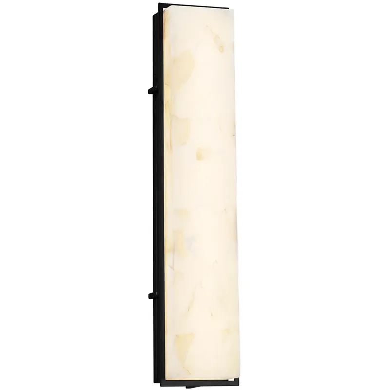 Alabaster Rocks Avalon Wall Sconce Wall Light in Matte Black