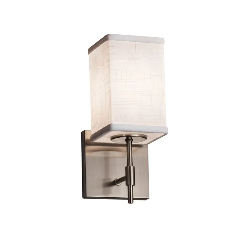 Textile LED 5 inch Brushed Nickel Wall Sconce Wall Light