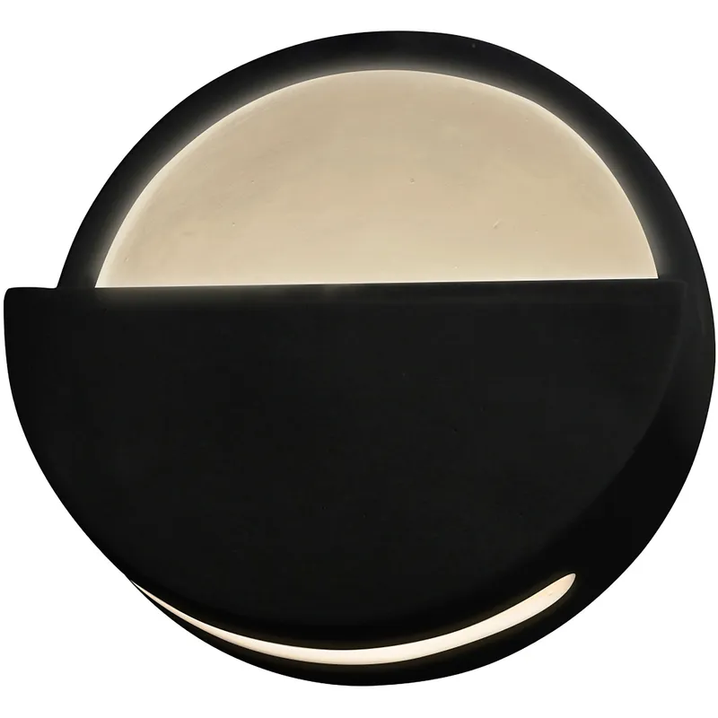 Ambiance LED 8 inch Carbon-Matte Black ADA Wall Sconce Wall Light, Open Top Fixture, Dome