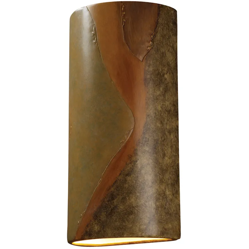 Ambiance Cylinder LED 10.75 inch Harvest Yellow Slate Wall Sconce Wall Light, Really Big