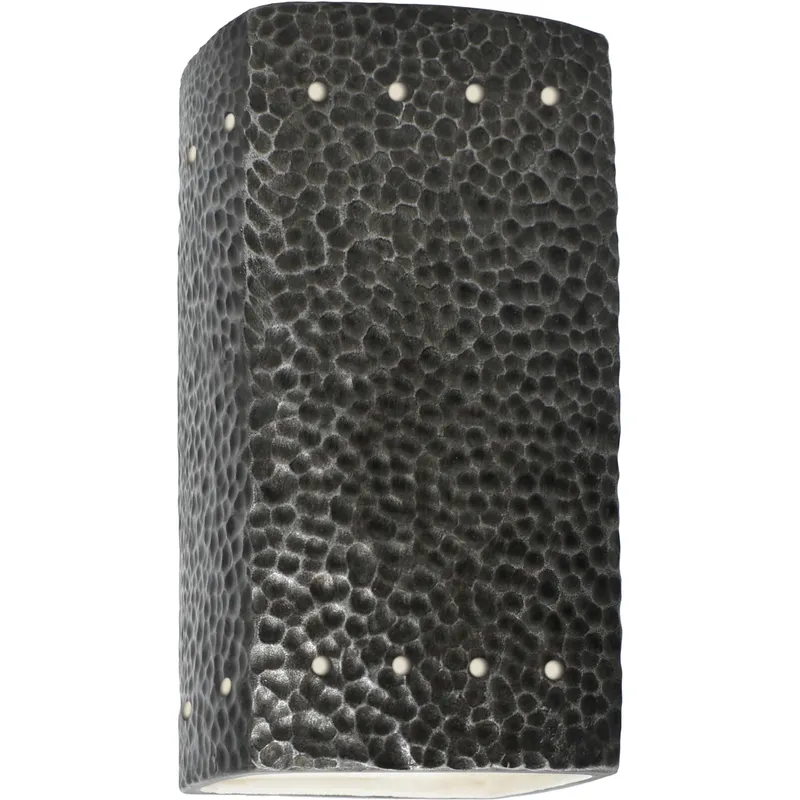 Ambiance Wall Sconce Wall Light in Hammered Pewter, Incandescent, Small