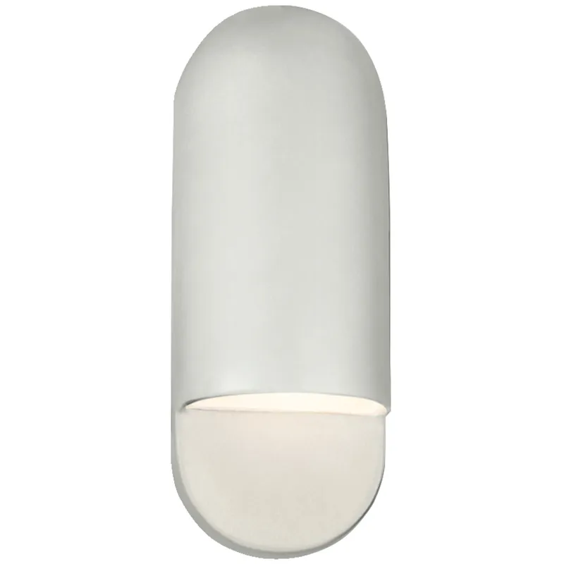 Ambiance Collection - Capsule Wall Sconce Wall Light in Dedicated LED, Bisque, 4D x 14H, Form+Finish+Function