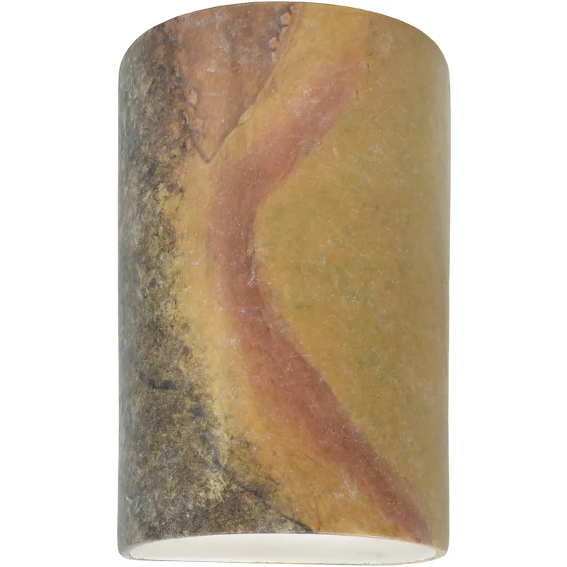 Ambiance Cylinder LED 5.75 inch Harvest Yellow Slate Wall Sconce Wall Light, Small
