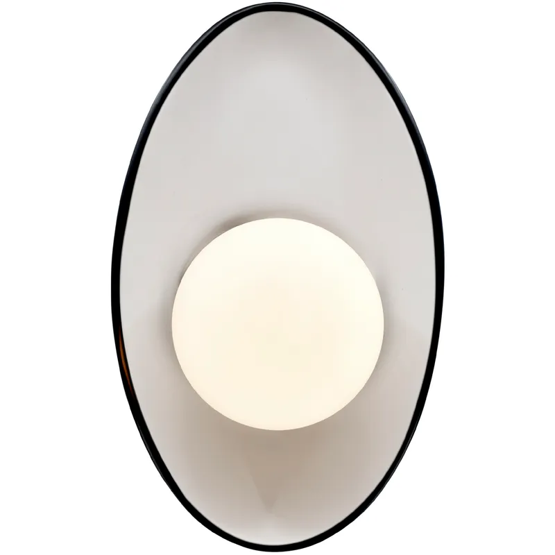 Ambiance LED 7.5 inch Gloss Black and Matte White Wall Sconce Wall Light
