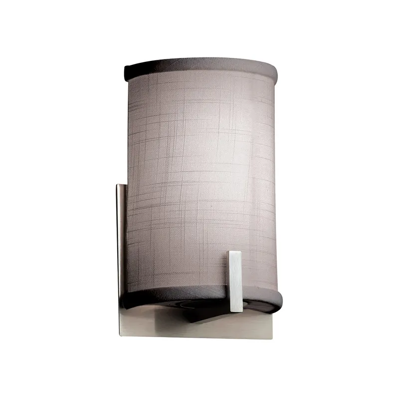 Textile LED 6 inch Brushed Nickel ADA Wall Sconce Wall Light