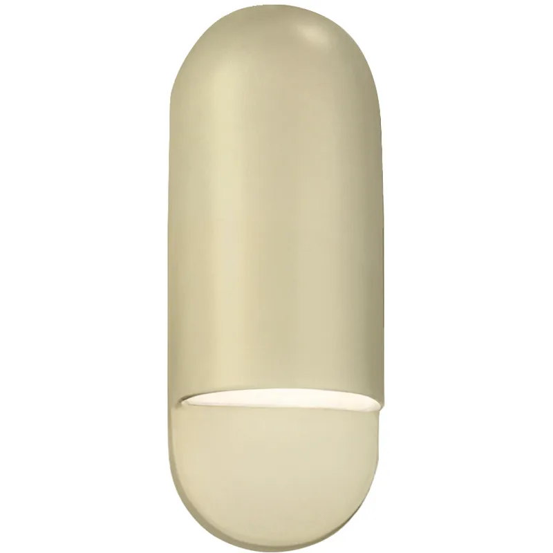 Ambiance Collection - Capsule Wall Sconce Wall Light in Replaceable Bulb, Vanilla Gloss, 4D x 14H, Form+Finish+Function
