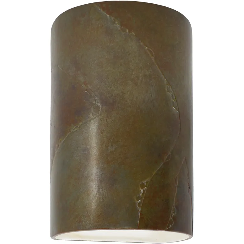 Ambiance Cylinder LED 5.75 inch Tierra Red Slate ADA Wall Sconce Wall Light, Small