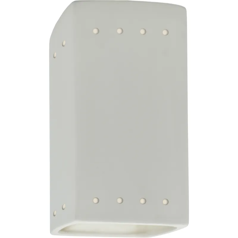 Ambiance Rectangle Wall Sconce Wall Light in Bisque, Incandescent, Small