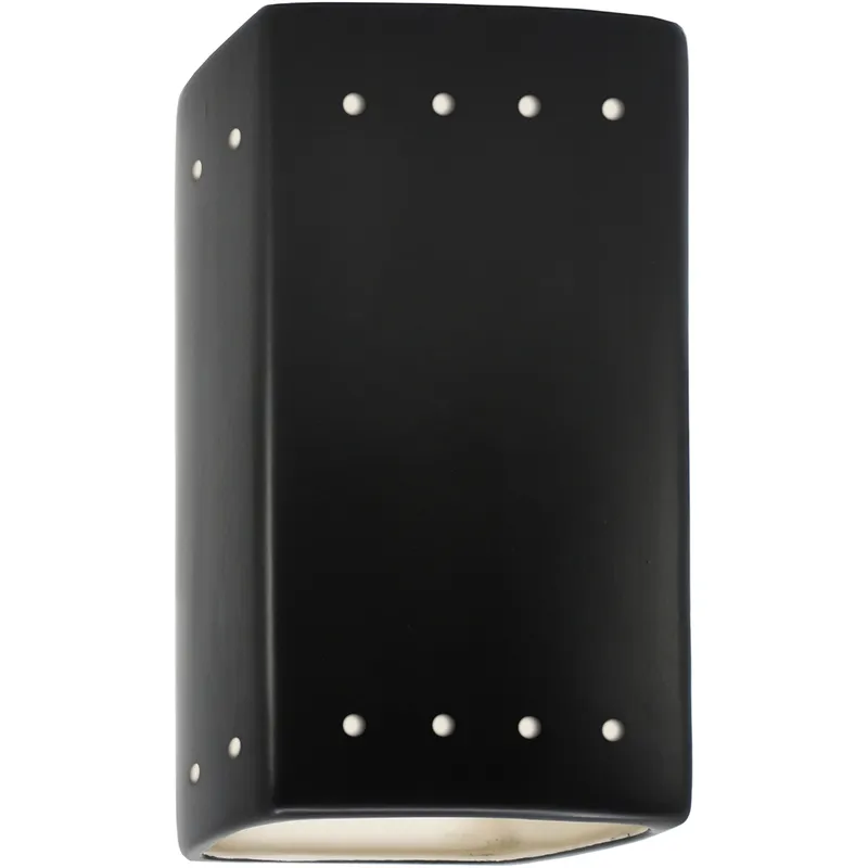 Ambiance Rectangle LED 5.25 inch Carbon Matte Black Wall Sconce Wall Light, Small