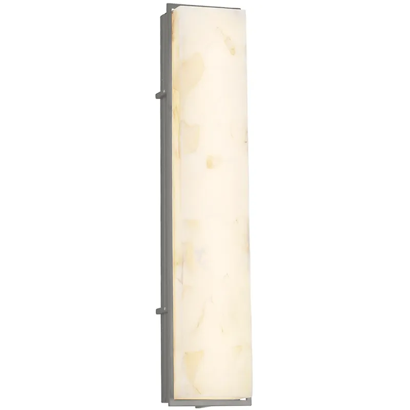 Alabaster Rocks Avalon Wall Sconce Wall Light in Brushed Nickel