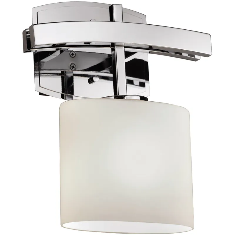 Fusion LED 9 inch Polished Chrome ADA Wall Sconce Wall Light in 700 Lm LED, Oval, Opal Fusion, Archway