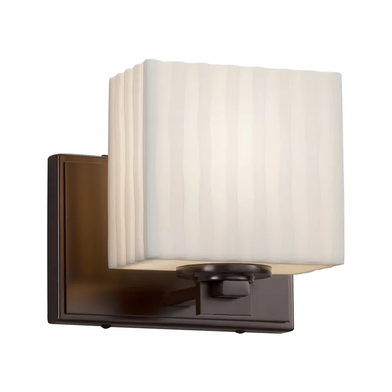 Porcelina Wall Sconce Wall Light in 700 Lm LED, Dark Bronze, Waterfall