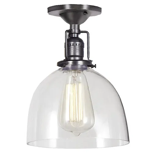 Union Square 1 Light 7 inch Gun Metal Flush Mount Ceiling Light