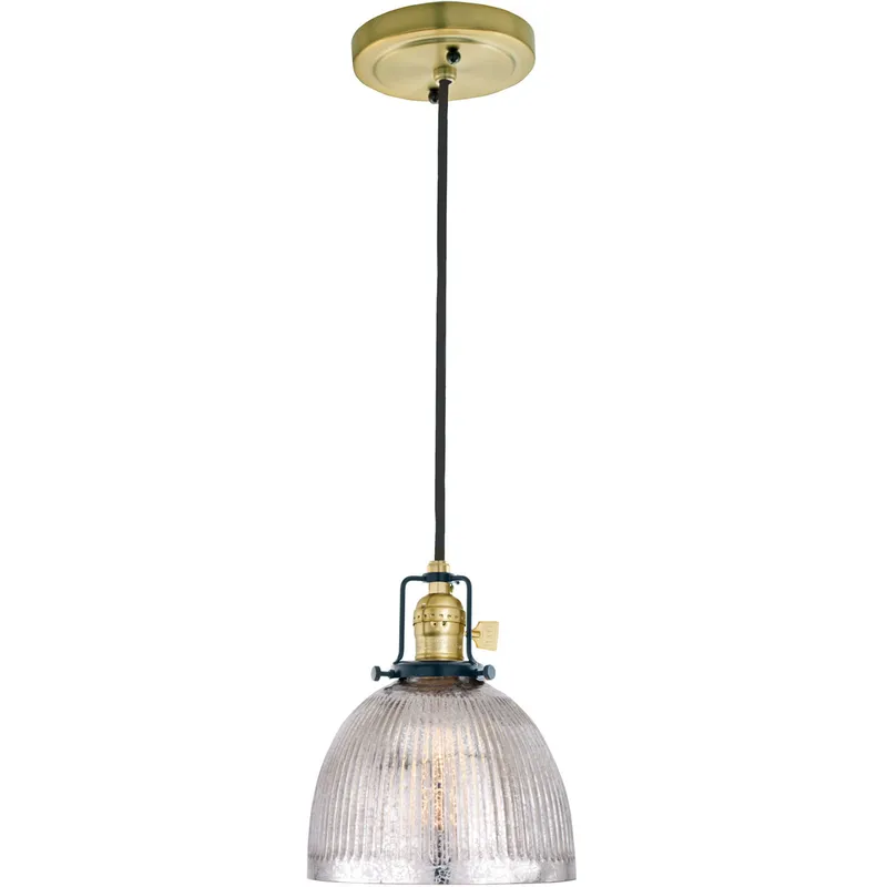 Nob Hill 1 Light 7 inch Satin Brass and Black Pendant Ceiling Light