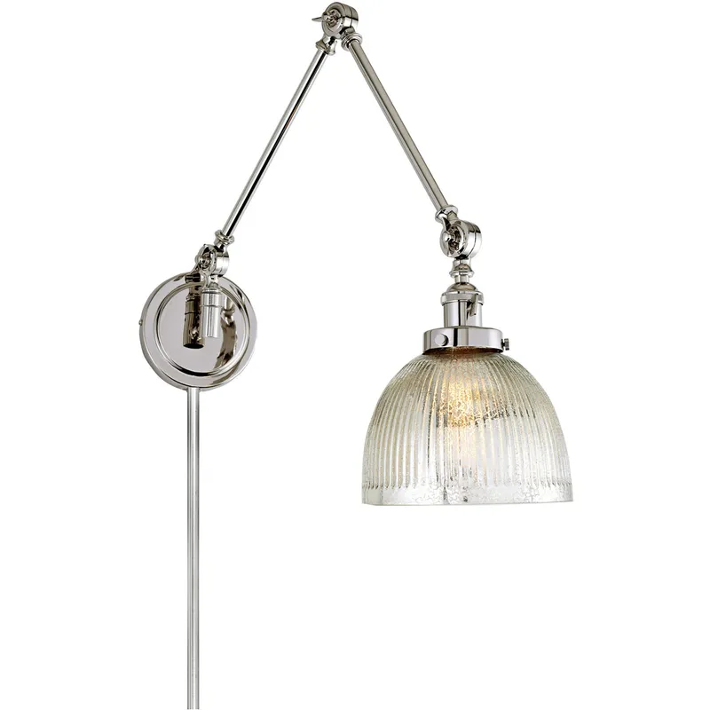 Soho 35 inch 100 watt Polished Nickel Swing Arm Wall Sconce Wall Light