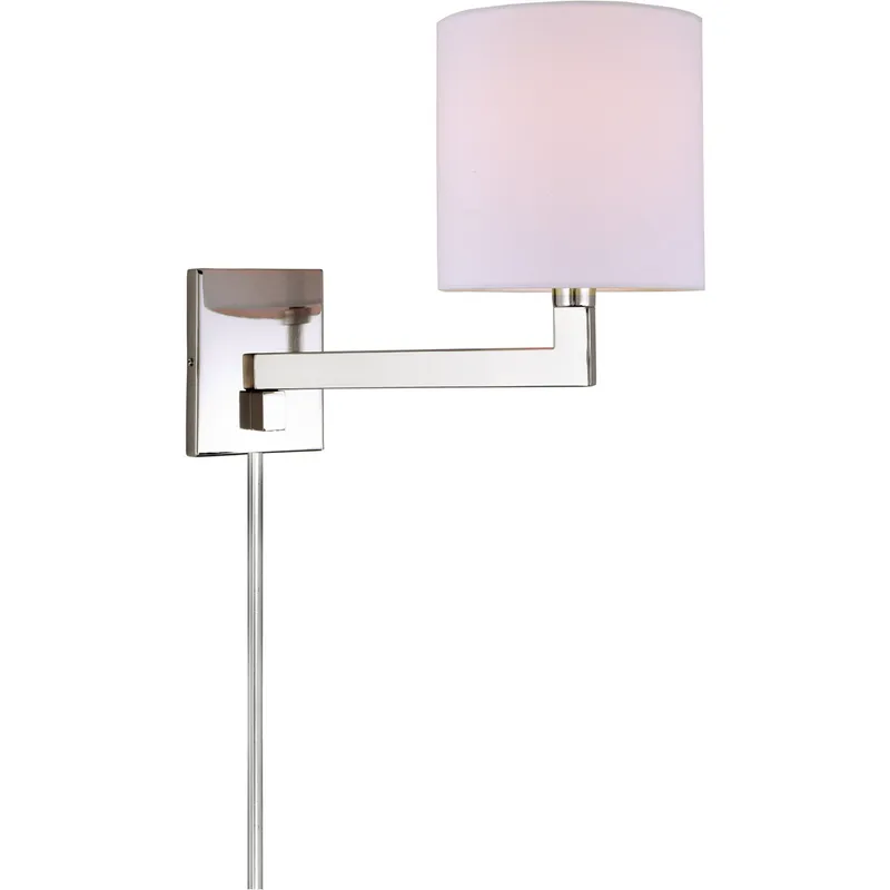 Allston 16 inch 100 watt Polished Nickel Swing Arm Wall Sconce Wall Light