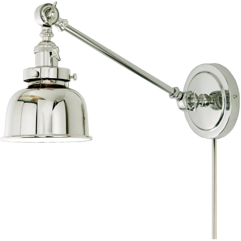 Soho 21 inch 100 watt Polished Nickel Swing Arm Wall Sconce Wall Light