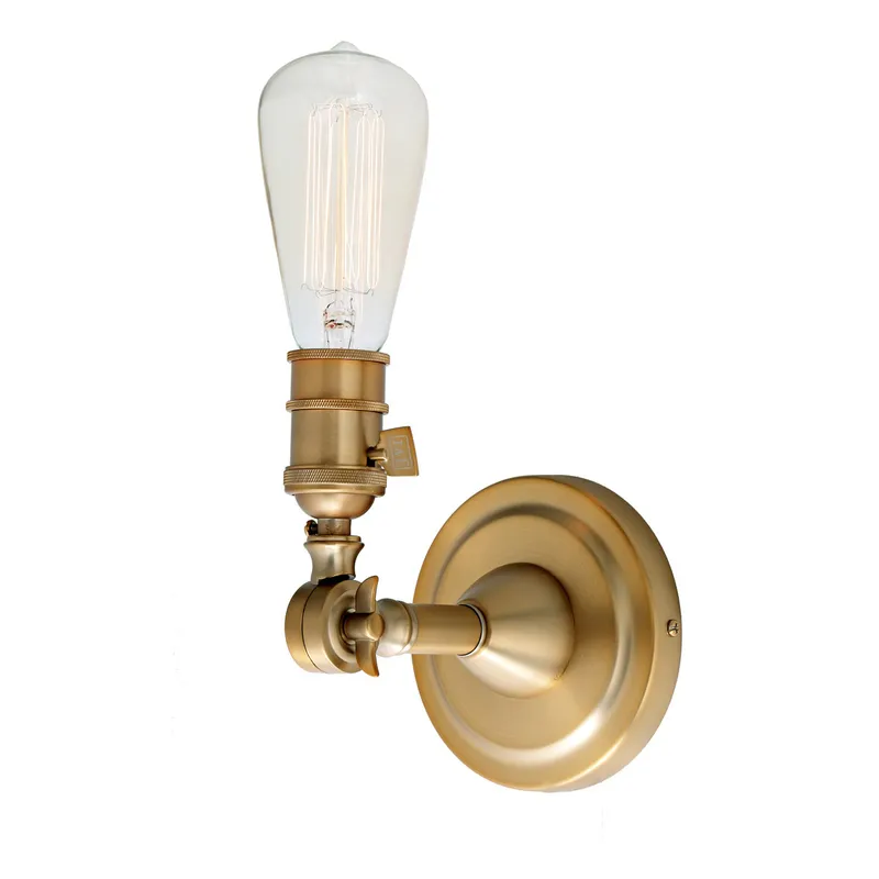 Soho 1 Light 5 inch Satin Brass Wall Sconce Wall Light, Swivel