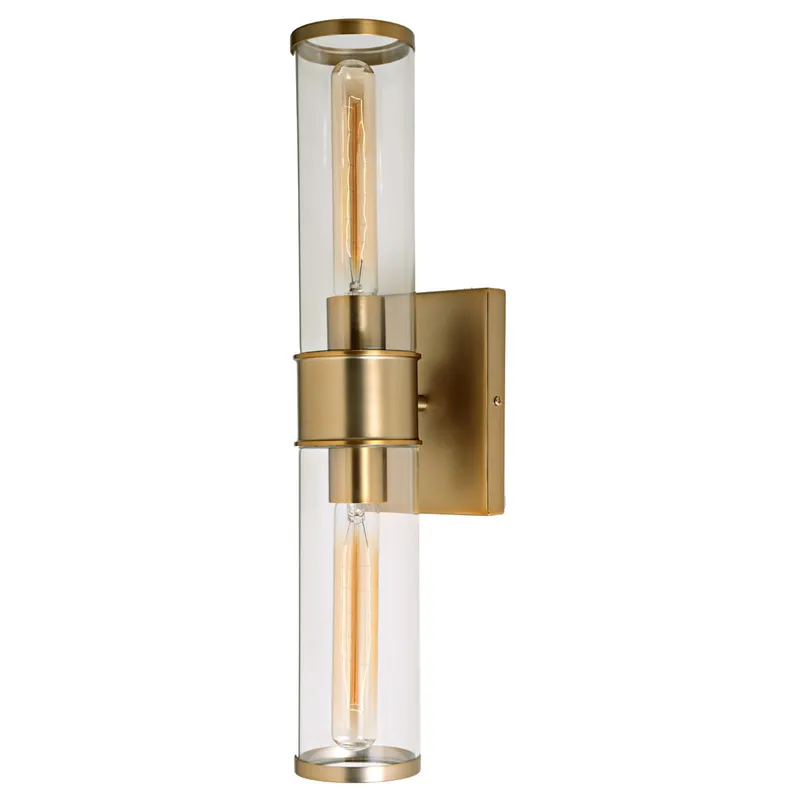 Gramercy 2 Light 5 inch Satin Brass Wall Sconce Wall Light in Rubbed Brass