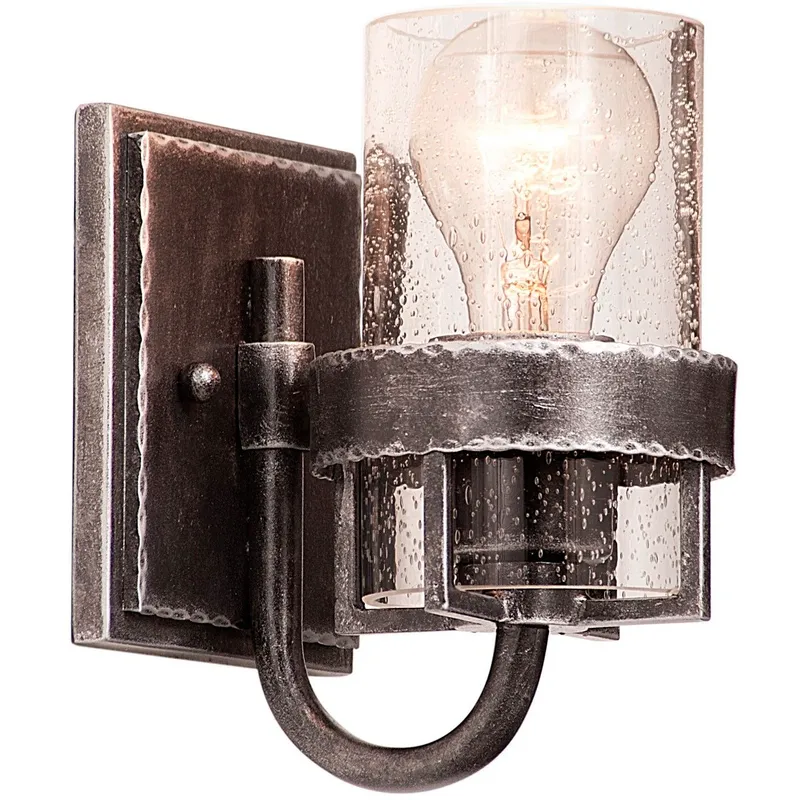 Bexley 1 Light 5 inch Vintage Iron Bath Vanity Light Wall Light