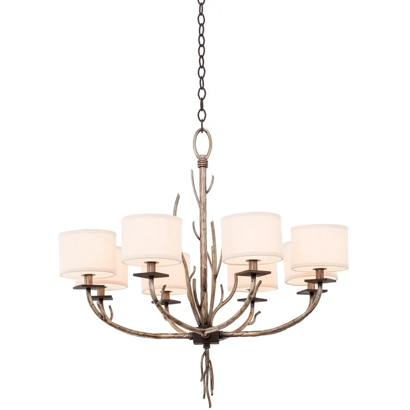 Denali 8 Light 32 inch Bronze Jewel Tone Chandelier Ceiling Light