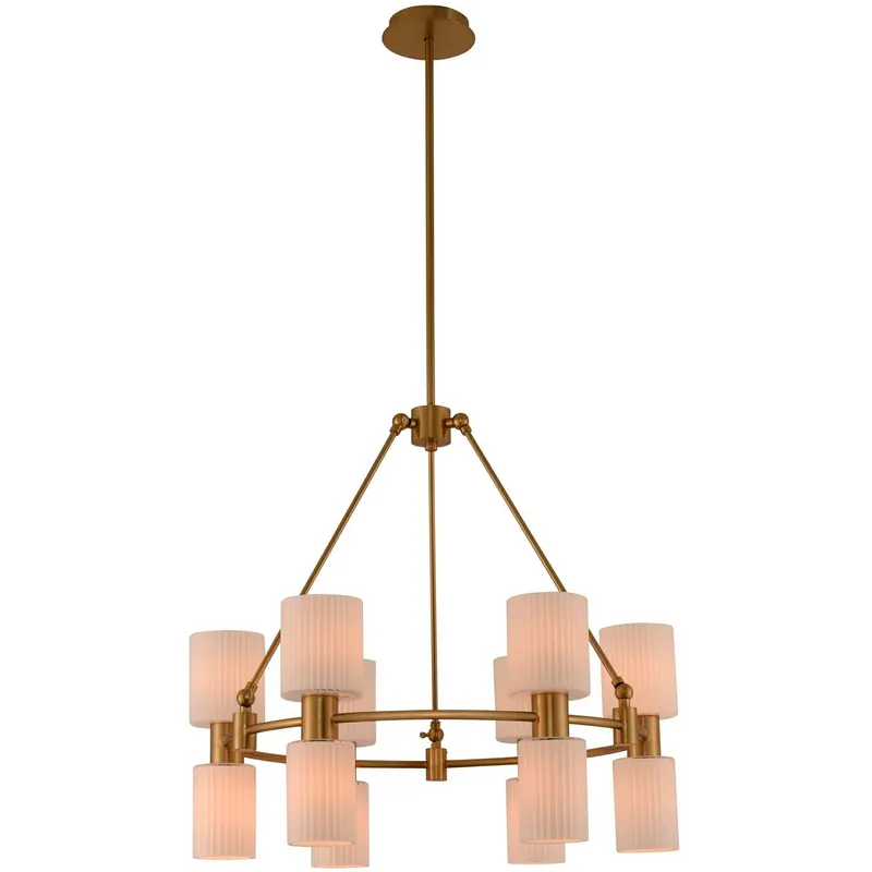 Harlowe 12 Light 28 inch Winter Brass Chandelier Ceiling Light