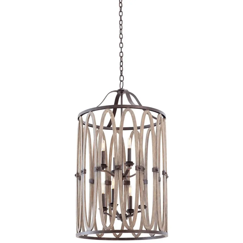 Belmont 8 Light 23 inch Florence Gold Foyer Ceiling Light