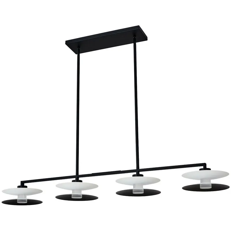 Fresno Island Pendant Ceiling Light in White And Matte Black