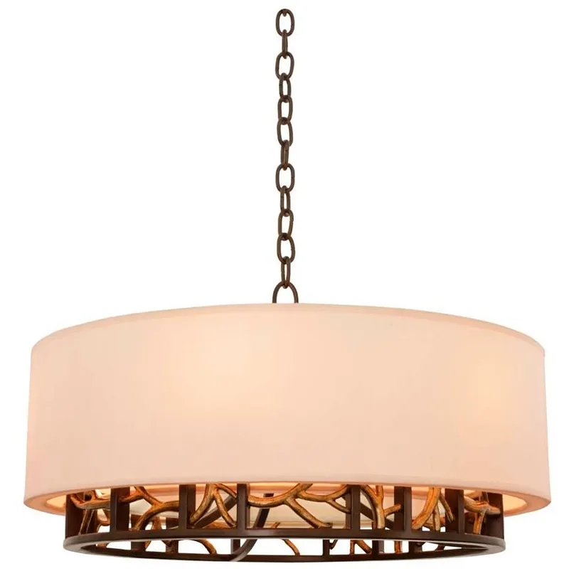 Hudson 6 Light 24 inch Bronze Gold Pendant Ceiling Light
