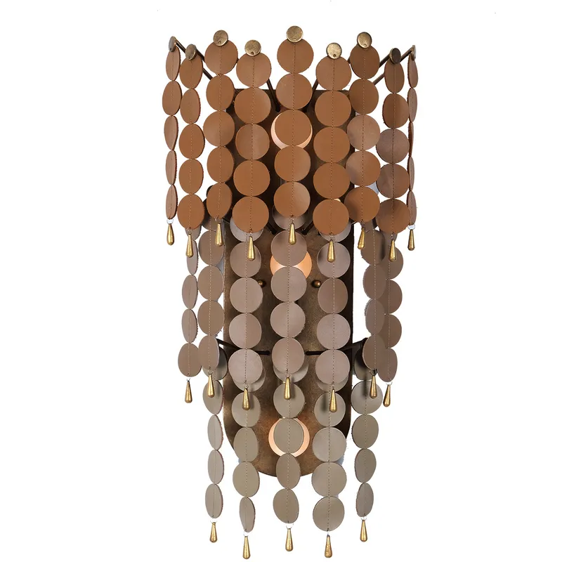 Pelt Wall Sconce Wall Light in Pearlized Antique Brass
